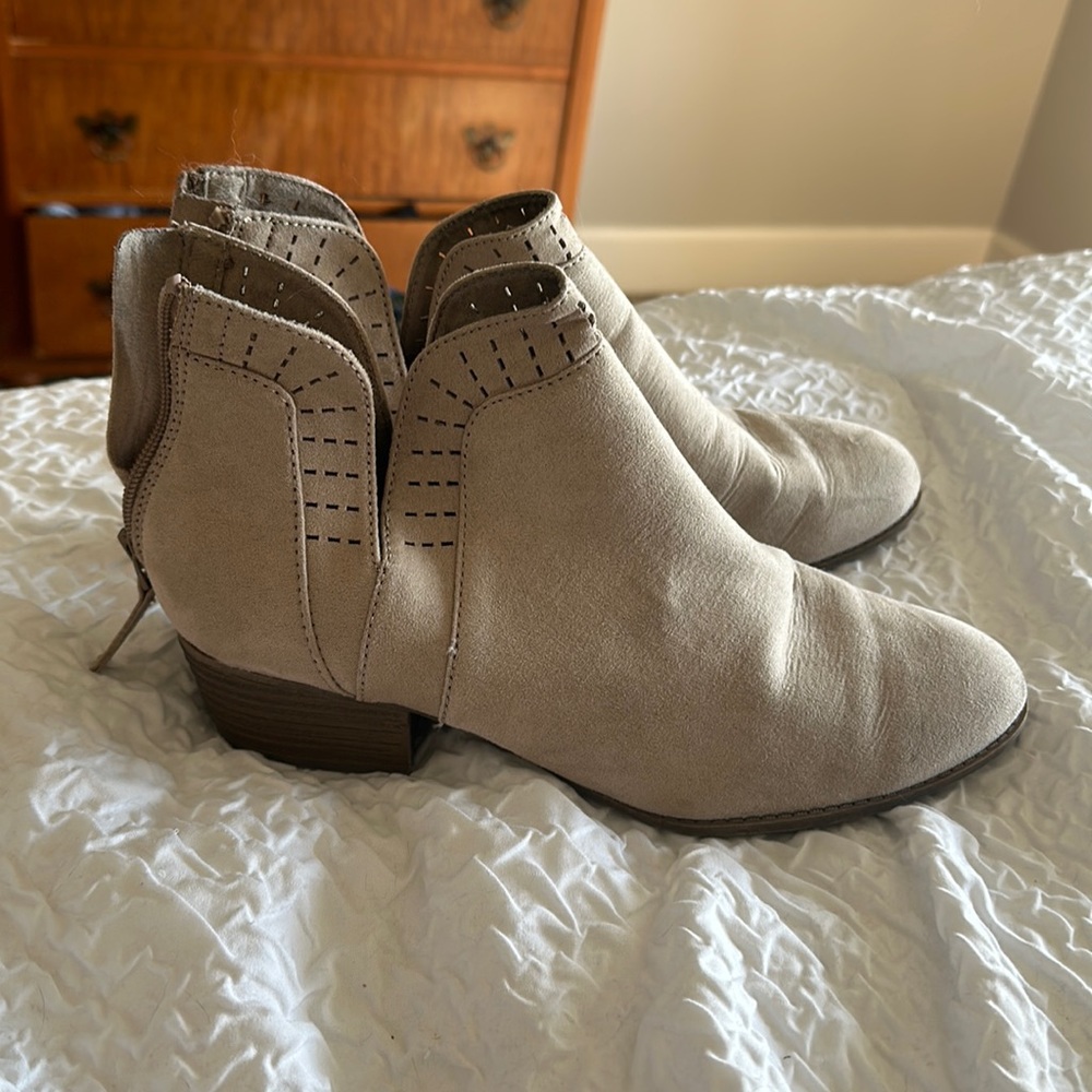 Tan booties
